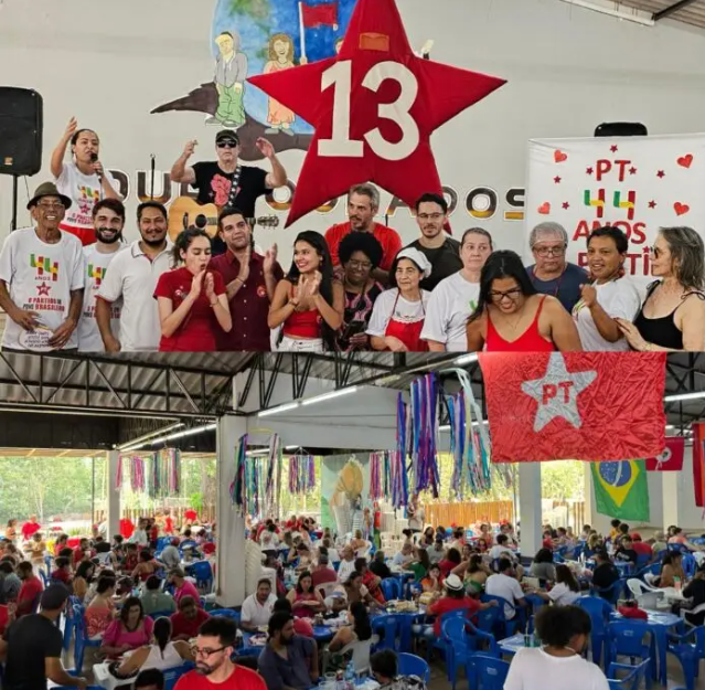 Festa do PT reúne militância em Dourados para celebrar 44 anos do partido