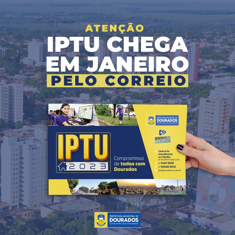 Prefeitura inicia envio de carnês do IPTU 2023