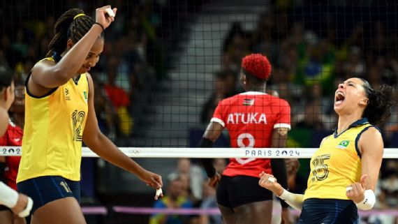 Brasil atropela o Quênia na estreia do vôlei feminino nas Olimpíadas de Paris