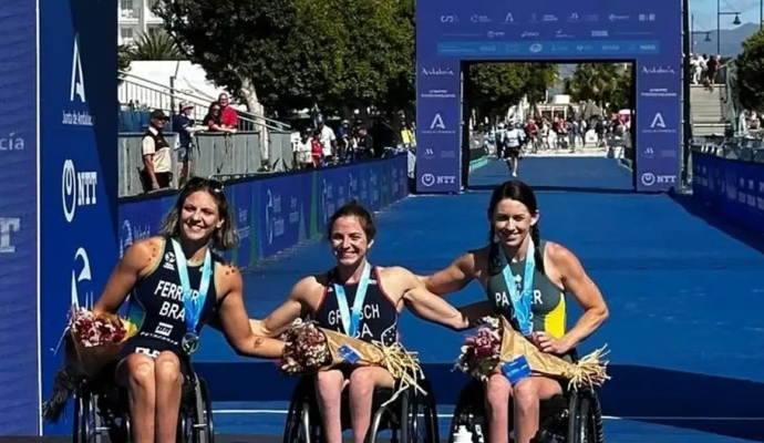 Brasileiras são prata e bronze no Mundial de triatlo paralímpico na Espanha