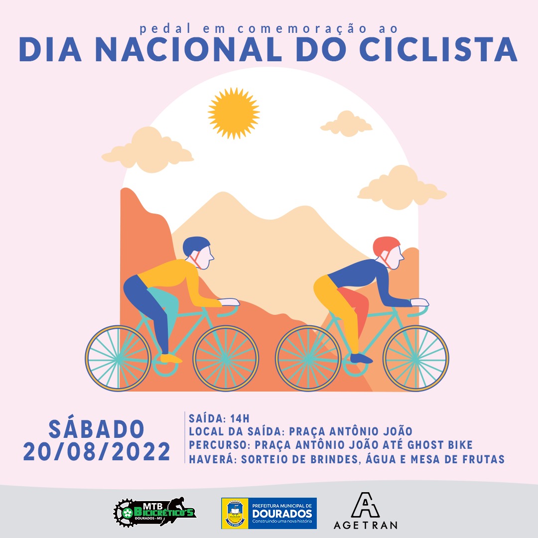 Passeio Ciclístico em comemoração ao Dia do Ciclista acontece neste sábado