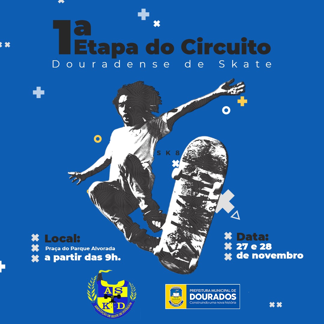 1º Circuito Douradense de Skate é realizado neste sábado na Praça do Parque Alvorada