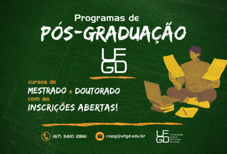 UFGD reabre inscrições para cursos de mestrado e doutorado