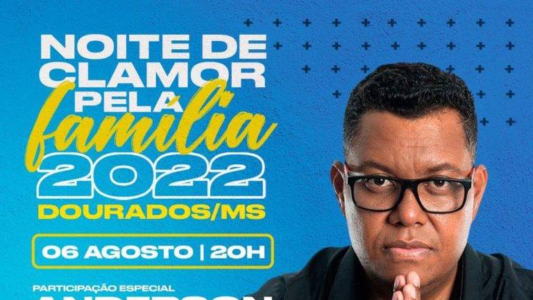 Prefeitura apoia o evento Noite de Clamor pela Família, que terá apresentação de Anderson Freire