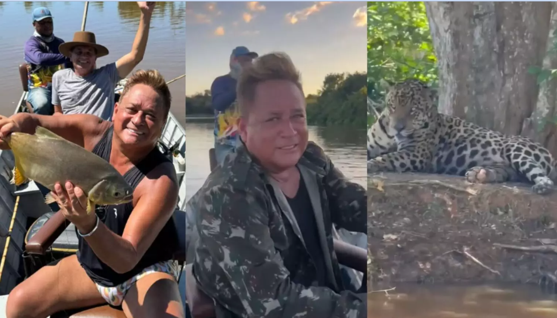 Após cruzar o caminho de onça-pintada, cantor Leonardo decide morar no Pantanal: ‘estou fazendo um rancho’