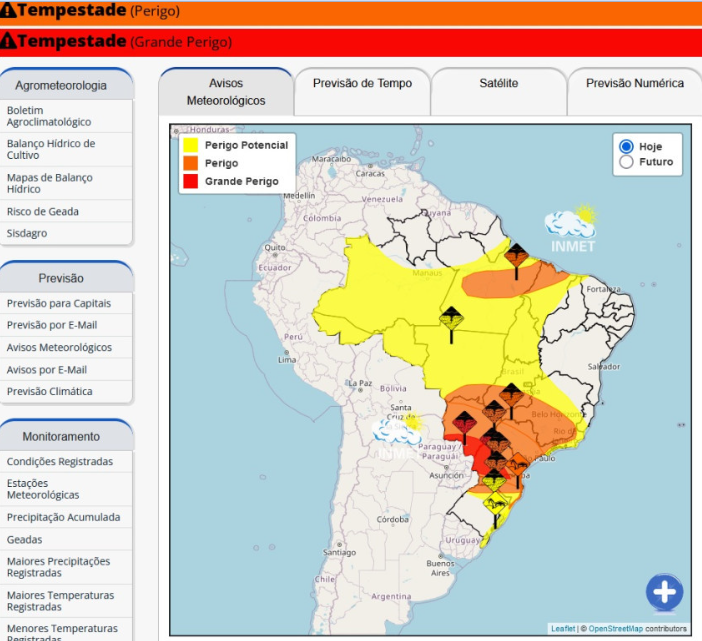 Dourados entra na rota de alerta de tempestade do Inmet