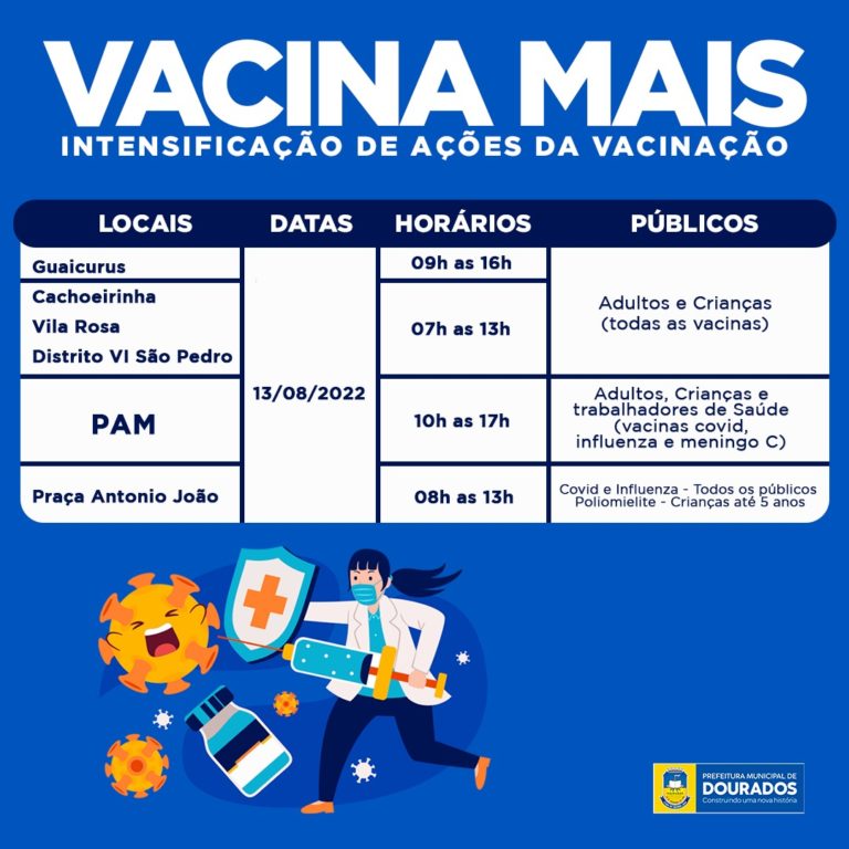 Prefeitura terá seis pontos de vacinação neste sábado