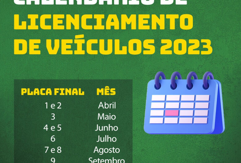 Maio é mês do licenciamento das placas final 3; veja calendário