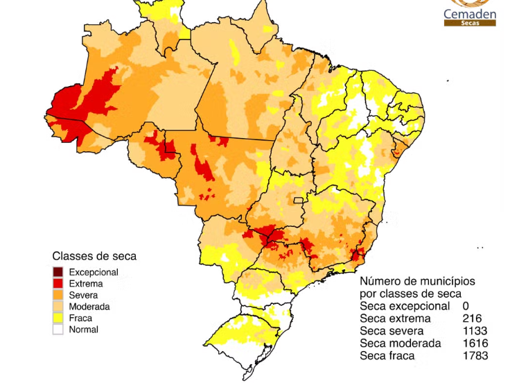 Mato Grosso do Sul tem 15 cidades em condições de seca severa ou extrema